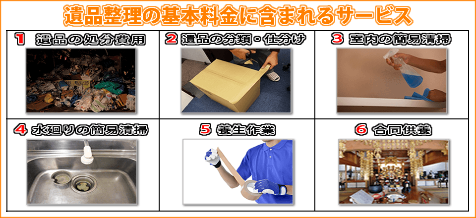 遺品整理の初期費用に含まれるサービス